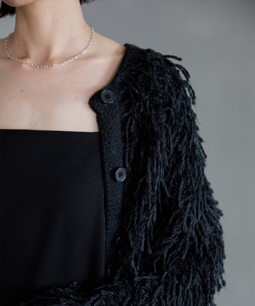 meilmada（メイルマダ）の「2wayループニットカーディガン（カーディガン/ボレロ・レディース・アイボリー/チャコールグレー・FREE）」の13枚目の写真