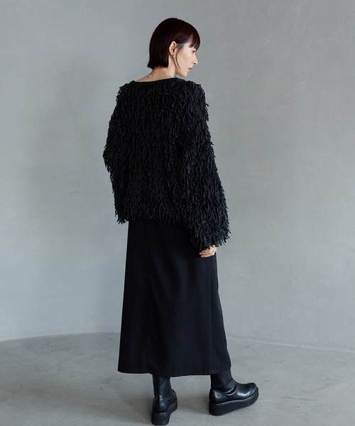 meilmada（メイルマダ）の「2wayループニットカーディガン（カーディガン/ボレロ・レディース・アイボリー/チャコールグレー・FREE）」の16枚目の写真