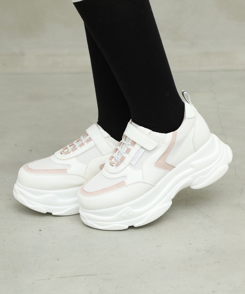 PINKHUNT（ピンクハント）の「PINKHUNT ピンクハント ダッドスニーカー 0012（スニーカー・キッズ・ホワイト/ブラック・S size/M size/L size）」の9枚目の写真