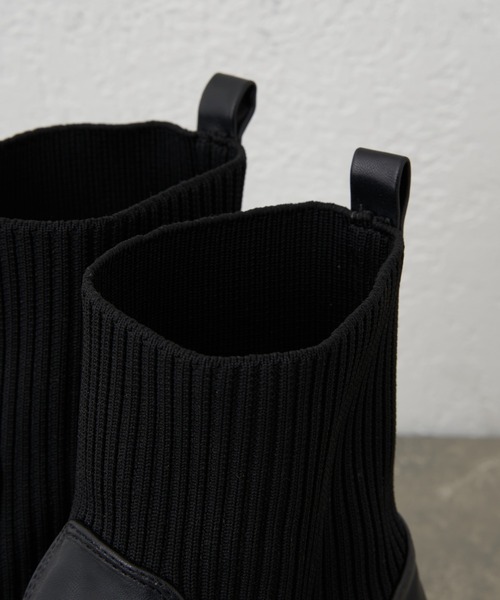 CIAOPANIC TYPY（チャオパニックティピー）の「ソックスブーツ（ブーツ・レディース・ブラウン/ブラック・SMALL/MEDIUM/LARGE）」の4枚目の写真