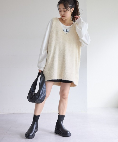 CIAOPANIC TYPY（チャオパニックティピー）の「ソックスブーツ（ブーツ・レディース・ブラウン/ブラック・SMALL/MEDIUM/LARGE）」の18枚目の写真