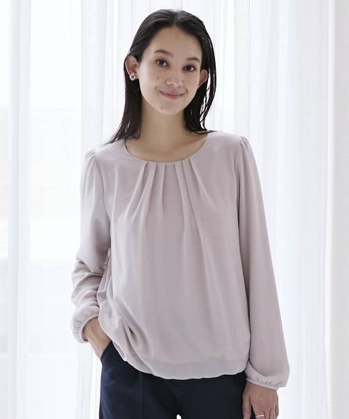 slattgir(スラットジール)の「高身長 タック入バルーンブラウス (トールサイズ)(シャツ/ブラウス・レディース・ブラック/サックスブルー/オフホワイト/グレー/チャコールグレー/ピンク系/ブルー系その他/ホワイト×ブラック・M/L/LL/3L/4L/5L)」の8枚目の写真