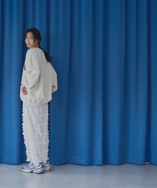 coen（コーエン）の「フリルナロースカート（スカート・レディース・オフホワイト/ブラウン/ブラック・FREE）」の22枚目の写真