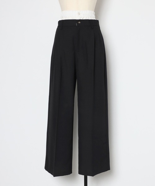 ENC(エンク)の「two tuck double waist pants / ツータックダブルウエストパンツ(その他パンツ・レディース・ブラック/ベージュ系その他・S/M)」の17枚目の写真