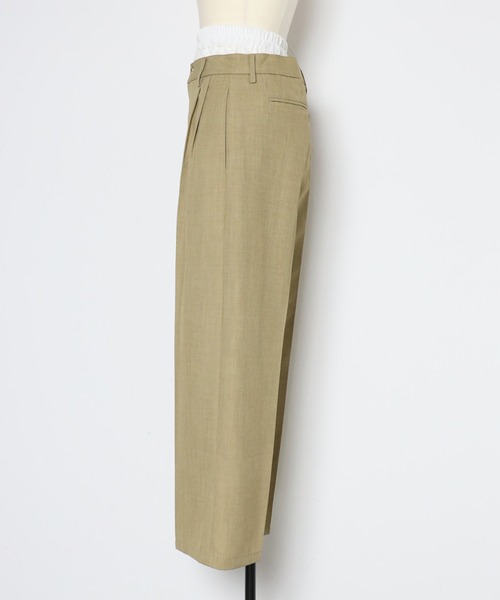 ENC(エンク)の「two tuck double waist pants / ツータックダブルウエストパンツ(その他パンツ・レディース・ブラック/ベージュ系その他・S/M)」の19枚目の写真
