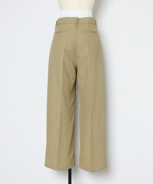 ENC(エンク)の「two tuck double waist pants / ツータックダブルウエストパンツ(その他パンツ・レディース・ブラック/ベージュ系その他・S/M)」の20枚目の写真