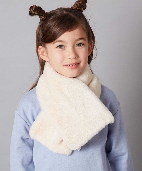 a.v.v（アーヴェヴェ）の「[KIDS]リボンスヌード（ストール/ショール・キッズ・アイボリー/ライトピンク・120）」の7枚目の写真