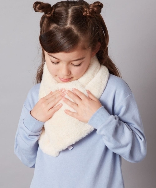 a.v.v（アーヴェヴェ）の「[KIDS]リボンスヌード（ストール/ショール・キッズ・アイボリー/ライトピンク・120）」の9枚目の写真