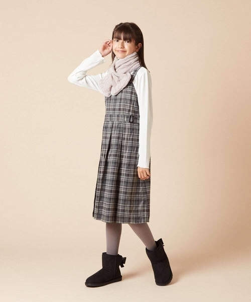 a.v.v（アーヴェヴェ）の「[KIDS]リボンスヌード（ストール/ショール・キッズ・アイボリー/ライトピンク・120）」の20枚目の写真