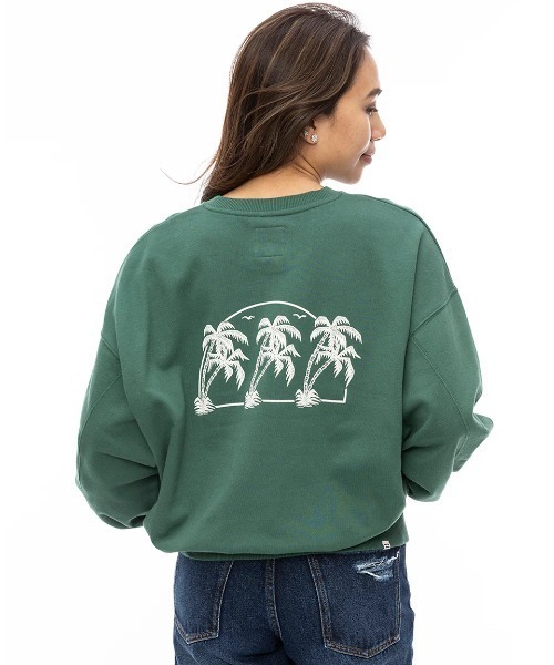 BILLABONG(ビラボン)の「BILLABONG レディース FRESH TAKE KENDAL SW トレーナー 【2024年秋冬モデル】/ビラボンビッグルーズシルエットクルーネックトレーナー(スウェット・レディース・ブラック/グリーン系その他/アイボリー・MEDIUM/LARGE)」の6枚目の写真