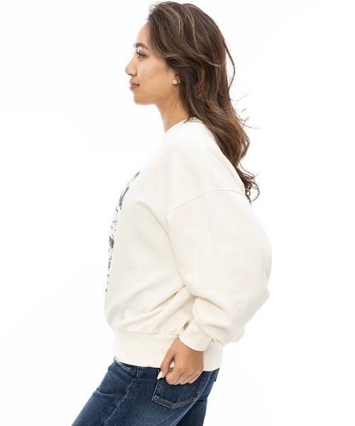 BILLABONG(ビラボン)の「BILLABONG レディース FRESH TAKE KENDAL SW トレーナー 【2024年秋冬モデル】/ビラボンビッグルーズシルエットクルーネックトレーナー(スウェット・レディース・ブラック/グリーン系その他/アイボリー・MEDIUM/LARGE)」の11枚目の写真