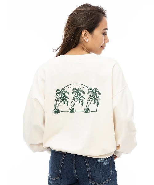 BILLABONG(ビラボン)の「BILLABONG レディース FRESH TAKE KENDAL SW トレーナー 【2024年秋冬モデル】/ビラボンビッグルーズシルエットクルーネックトレーナー(スウェット・レディース・ブラック/グリーン系その他/アイボリー・MEDIUM/LARGE)」の12枚目の写真