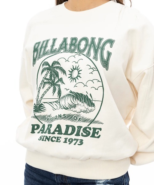 BILLABONG(ビラボン)の「BILLABONG レディース FRESH TAKE KENDAL SW トレーナー 【2024年秋冬モデル】/ビラボンビッグルーズシルエットクルーネックトレーナー(スウェット・レディース・ブラック/グリーン系その他/アイボリー・MEDIUM/LARGE)」の13枚目の写真