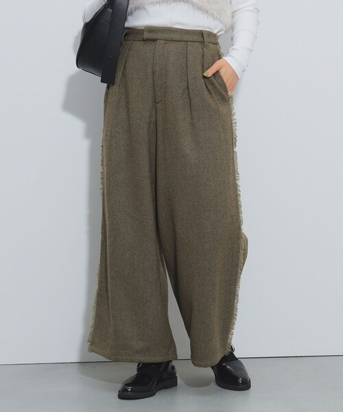 【セール】ツイード ライン パンツ（スラックス）｜BEAMS HEART（ビームスハート）