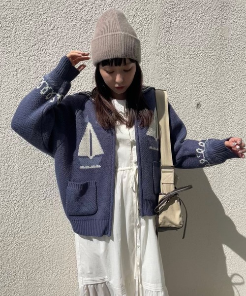 poiregnee（ポワニェ）の「［select］ニット帽（ニットキャップ/ビーニー・レディース・グレー/ベージュ/ホワイト・FREE）」の5枚目の写真