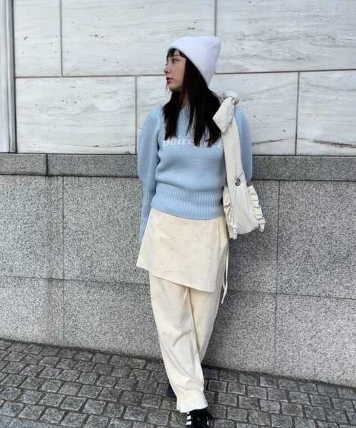 poiregnee（ポワニェ）の「［select］ニット帽（ニットキャップ/ビーニー・レディース・グレー/ベージュ/ホワイト・FREE）」の15枚目の写真