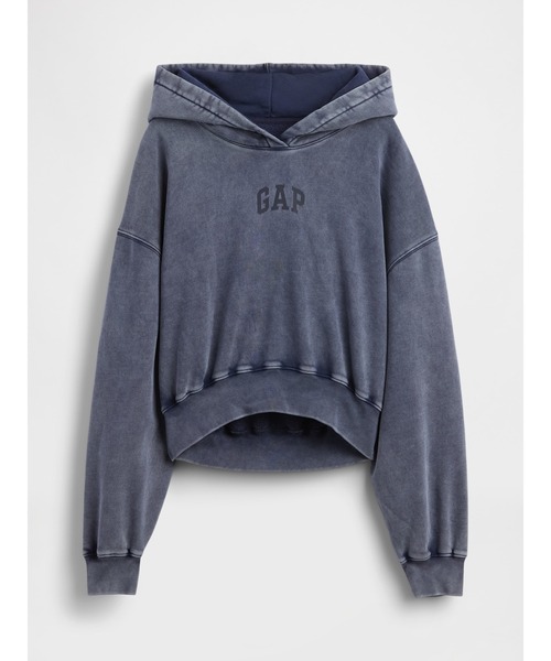 パーカー ヴィンテージソフト GAPアーチロゴ クロップドパーカー レディース セール】ヴィンテージソフト GAPアーチロゴ クロップドパーカー