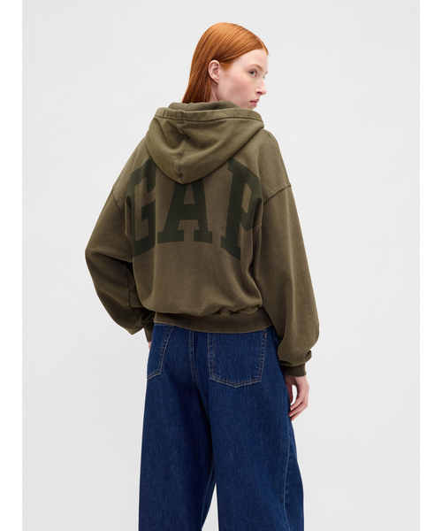 セール】ヴィンテージソフト GAPアーチロゴ クロップドパーカー