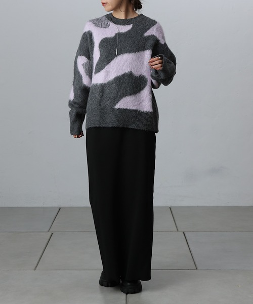 COLONY 2139（コロニートゥーワンスリーナイン）の「ニュアンスジャガードニットプルオーバー（ニット/セーター・レディース・ライトグレー/グレー/チャコールグレー・FREE）」の8枚目の写真