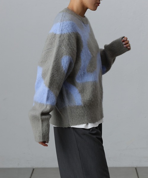 COLONY 2139（コロニートゥーワンスリーナイン）の「ニュアンスジャガードニットプルオーバー（ニット/セーター・レディース・ライトグレー/グレー/チャコールグレー・FREE）」の13枚目の写真