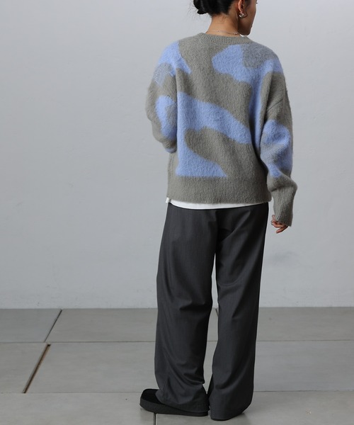 COLONY 2139（コロニートゥーワンスリーナイン）の「ニュアンスジャガードニットプルオーバー（ニット/セーター・レディース・ライトグレー/グレー/チャコールグレー・FREE）」の17枚目の写真