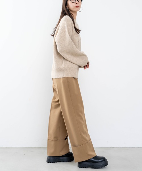 refinedworks（リファインドワークス）の「【refinedworks】モチモチ素材で作成したロゴ入りニットプルオーバー！（ニット/セーター・レディース・グレー/ライトブラウン/ベージュ・FREE）」の20枚目の写真