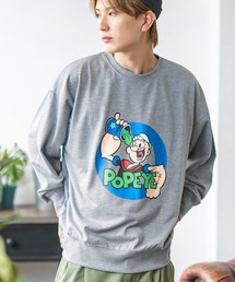 POPEYE（ポパイ）の「【POPEYE】プリント ミニ裏毛 スウェット Tシャツ（スウェット）」