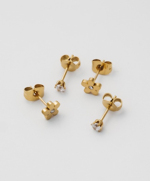 ciite' surgical stainless（シーテサージカルステンレス）の「【 金属アレルギー対応 】 フラワー セットピアス サージカルステンレス（ピアス（両耳用）・レディース・シルバー/ゴールド・FREE）」の18枚目の写真