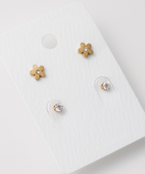 ciite' surgical stainless（シーテサージカルステンレス）の「【 金属アレルギー対応 】 フラワー セットピアス サージカルステンレス（ピアス（両耳用）・レディース・シルバー/ゴールド・FREE）」の15枚目の写真