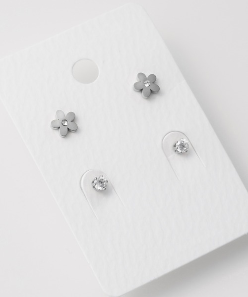 ciite' surgical stainless（シーテサージカルステンレス）の「【 金属アレルギー対応 】 フラワー セットピアス サージカルステンレス（ピアス（両耳用）・レディース・シルバー/ゴールド・FREE）」の17枚目の写真