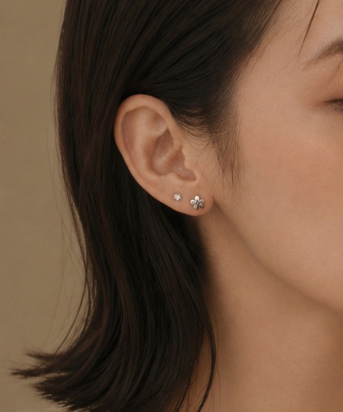 ciite' surgical stainless（シーテサージカルステンレス）の「【 金属アレルギー対応 】 フラワー セットピアス サージカルステンレス（ピアス（両耳用）・レディース・シルバー/ゴールド・FREE）」の11枚目の写真