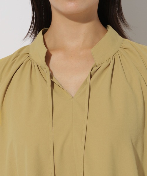 Elura（エルーラ）の「アイロンいらずカフタンワンピース＜低身長サイズあり＞/150386（ワンピース・レディース・イエロー/ネイビー・FREE(S)/FREE）」の9枚目の写真