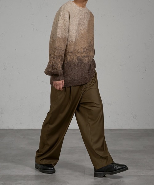 kutir（クティール）の「2タックワイドスラックスパンツ（スラックス・メンズ・ダークオリーブ/ブラック・マルチサイズ）」の15枚目の写真