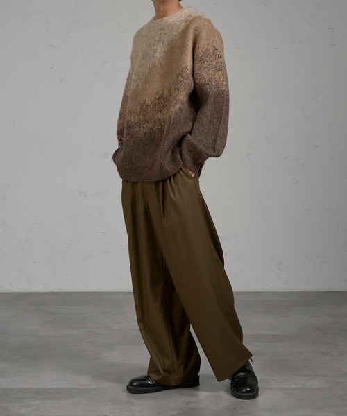 kutir（クティール）の「2タックワイドスラックスパンツ（スラックス・メンズ・ダークオリーブ/ブラック・マルチサイズ）」の10枚目の写真