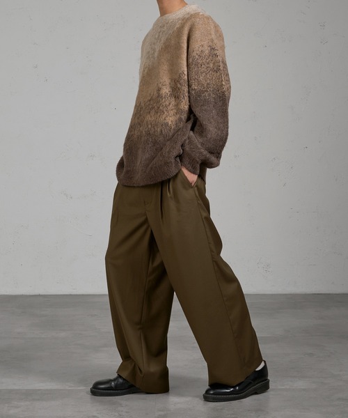 kutir（クティール）の「2タックワイドスラックスパンツ（スラックス・メンズ・ダークオリーブ/ブラック・マルチサイズ）」の12枚目の写真