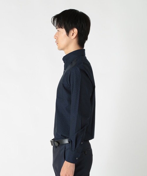 CROWDED CLOSET（クラウデッドクローゼット）の「コットンジャガードスナップダウンカラーシャツ（シャツ/ブラウス・メンズ・サックスブルー/ホワイト/ネイビー・04/03/02）」の10枚目の写真