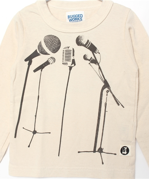 RUGGEDWORKS（ラゲッドワークス）の「マイクプリントロングTシャツ(80～140㎝)（Tシャツ/カットソー・キッズ・グレー/キナリ・90cm/80ｃｍ/130cm/100cm/120cm/110cm/140cm）」の5枚目の写真