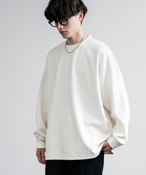セール】オーバーサイズフェイクスウェードドルマンロンT（Tシャツ