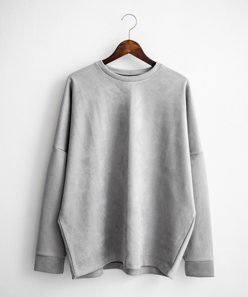 Rocky Monroe（ロッキーモンロー）の「オーバーサイズフェイクスウェードドルマンロンT（Tシャツ/カットソー・メンズ・オフホワイト/グレー/チャコール/ネイビー・M/L）」の21枚目の写真