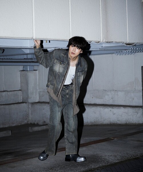 McGREGOR（マックレガー）の「McGREGOR MODERN/マックレガーモダン センターシーム デニムパンツ/ヴィンテージ加工（デニムパンツ・メンズ・ブラウン/ブルー・MEDIUM/LARGE）」の5枚目の写真