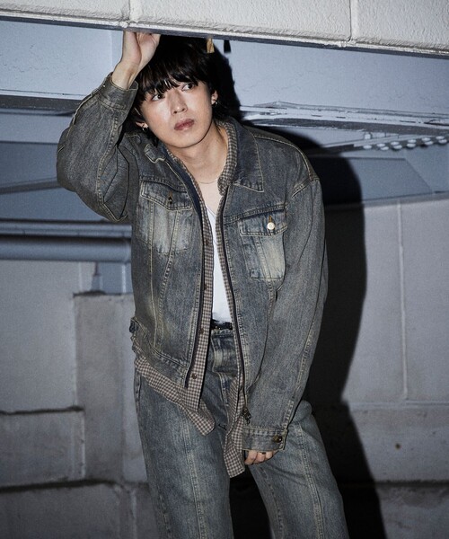 McGREGOR（マックレガー）の「McGREGOR MODERN/マックレガーモダン センターシーム デニムパンツ/ヴィンテージ加工（デニムパンツ・メンズ・ブラウン/ブルー・MEDIUM/LARGE）」の6枚目の写真