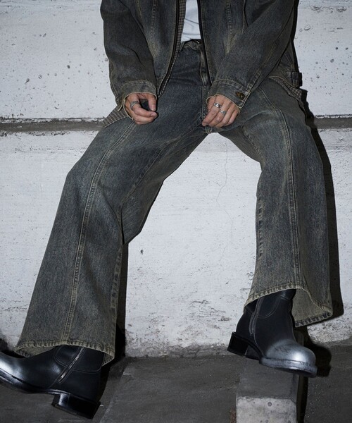 McGREGOR（マックレガー）の「McGREGOR MODERN/マックレガーモダン センターシーム デニムパンツ/ヴィンテージ加工（デニムパンツ・メンズ・ブラウン/ブルー・MEDIUM/LARGE）」の9枚目の写真