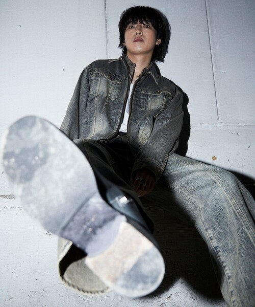 McGREGOR（マックレガー）の「McGREGOR MODERN/マックレガーモダン センターシーム デニムパンツ/ヴィンテージ加工（デニムパンツ・メンズ・ブラウン/ブルー・MEDIUM/LARGE）」の11枚目の写真