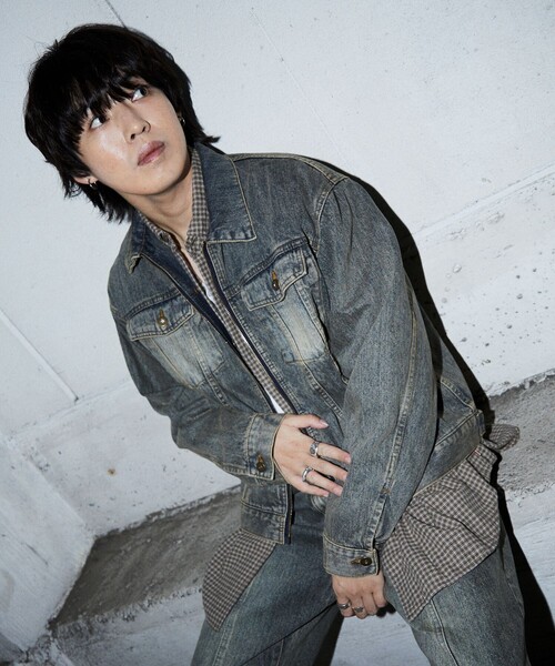 McGREGOR（マックレガー）の「McGREGOR MODERN/マックレガーモダン センターシーム デニムパンツ/ヴィンテージ加工（デニムパンツ・メンズ・ブラウン/ブルー・MEDIUM/LARGE）」の13枚目の写真