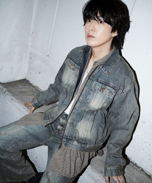 McGREGOR（マックレガー）の「McGREGOR MODERN/マックレガーモダン センターシーム デニムパンツ/ヴィンテージ加工（デニムパンツ・メンズ・ブラウン/ブルー・MEDIUM/LARGE）」の14枚目の写真