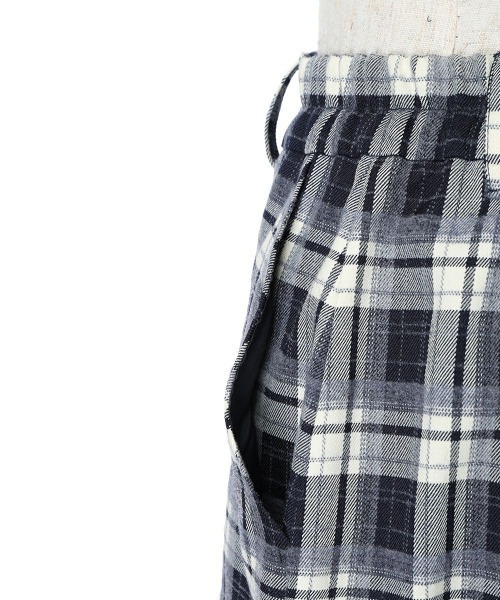 F i.n.t（フィント）の「【セットアップ対応】サイドリボンチェックパンツ/fint（その他パンツ・レディース・ネイビー×ホワイト/ベージュ×ブラック・FREE）」の12枚目の写真