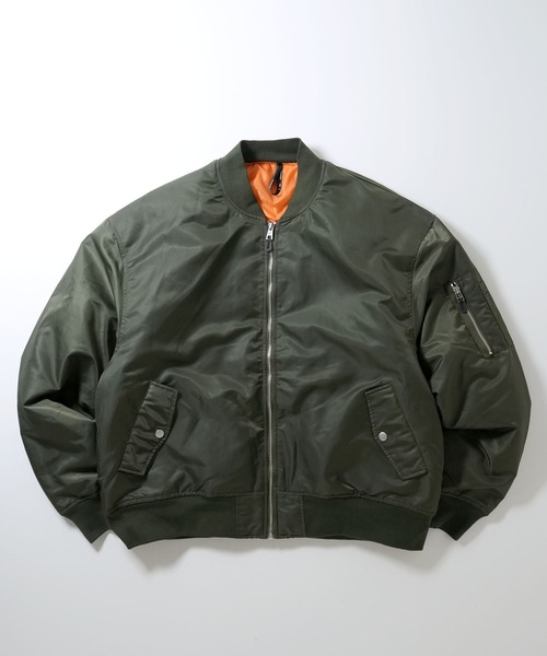 vetements ma-1 パッチワーク セール】Vintage-like heavy nylon twill MA-1 blouson