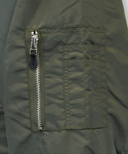 Starting Over（スターティングオーバー）の「Vintage-like heavy nylon twill MA-1 blouson/ヴィンテージライク ヘビーナイロンツイル MA-1 フライトジャケット ブルゾン 裏 キルティング（MA-1・メンズ・グリーン系その他/ブラック/ブラック系その他/カーキ・XL/M/L）」の19枚目の写真
