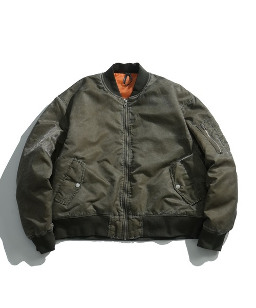 セール】Vintage-like heavy nylon twill MA-1 blouson/ヴィンテージ