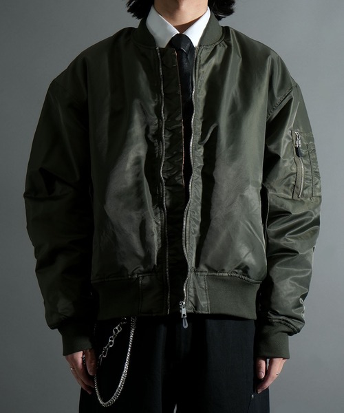 セール】Vintage-like heavy nylon twill MA-1 blouson/ヴィンテージ